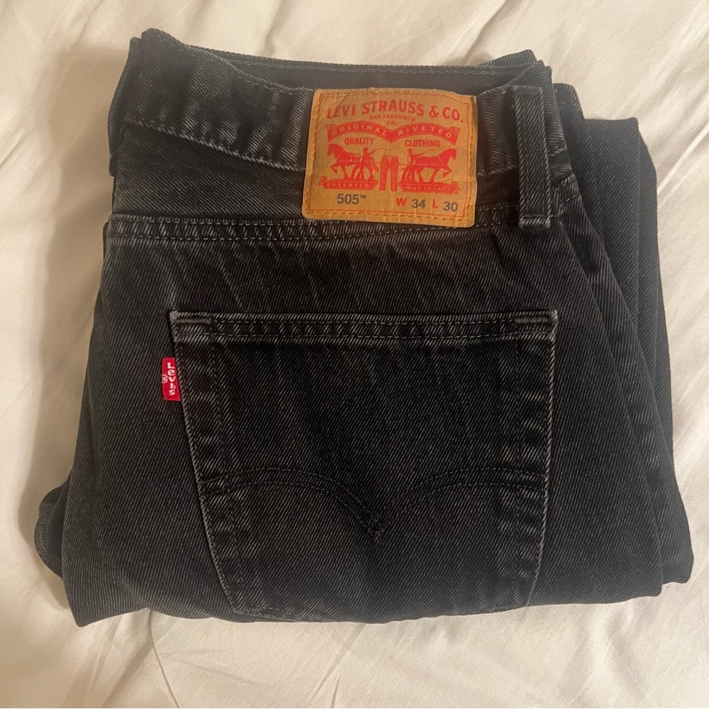 Levi's 505 Black Men's Jeans 34 x 30